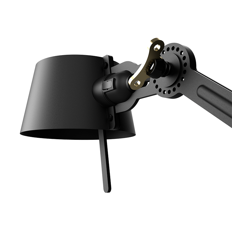 Bolt bureaulamp 1arm clamp - Smokey black