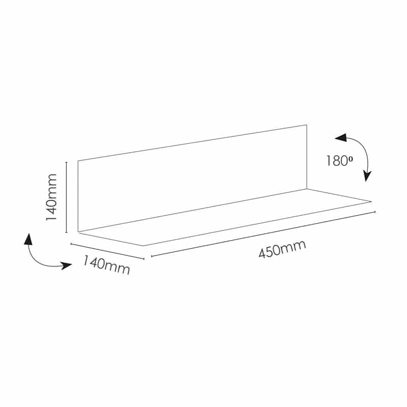 Magnetische metalen plank XL - White Magnetische metalen plank XL - White