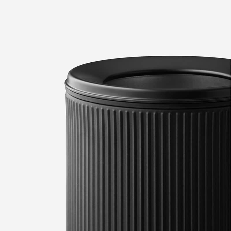 Vipp 18 Open top bin, black with black lid
