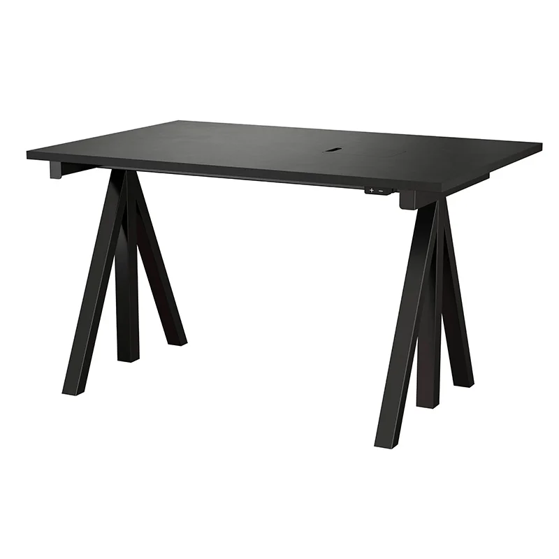 Height-adjustable work desks black / 120
