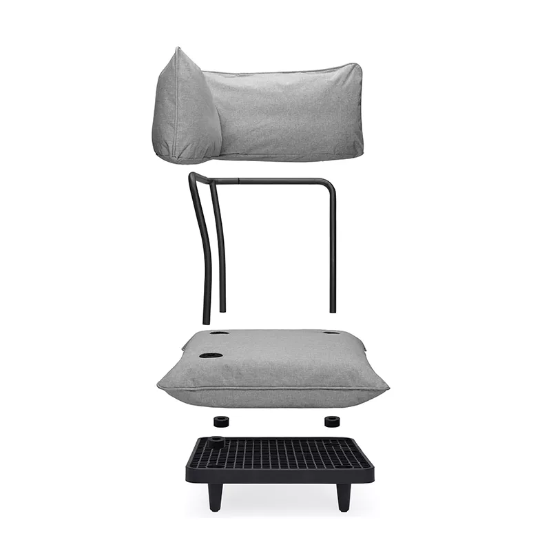 Paletti corner seat - Rock grey