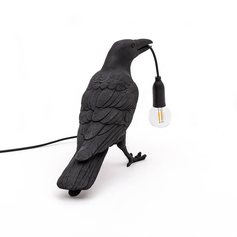 Bird tafellamp waiting outdoor - Black