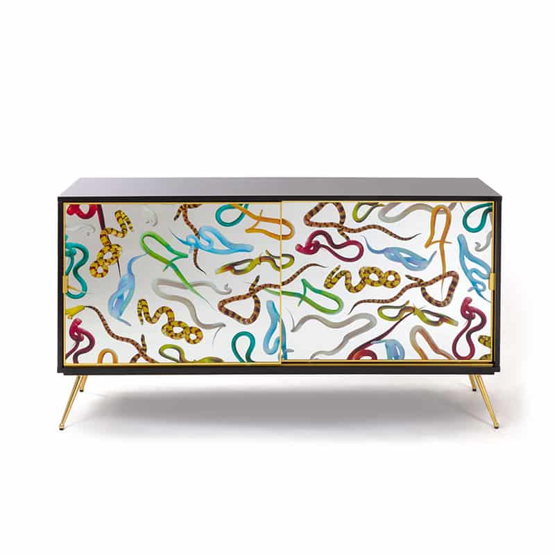 Cabinet in mdf toiletpaper - Snakes Cabinet in mdf toiletpaper - Snakes
