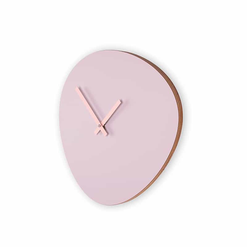 Wall clock pebble - Soft lilac/peach pastel