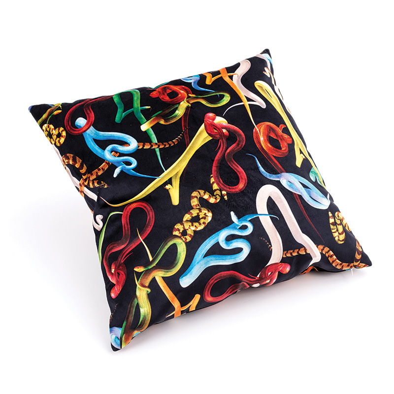 Toiletpaper cushion with plume padding - Snakes