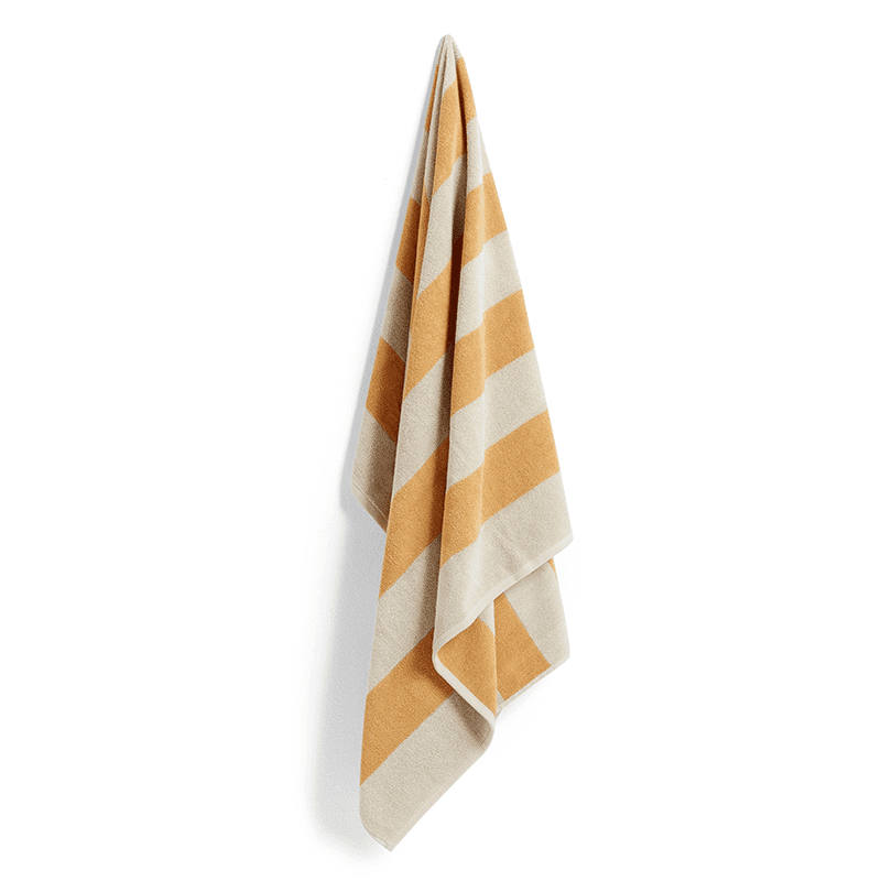 Frotte Stripe bath sheet - Warm yellow