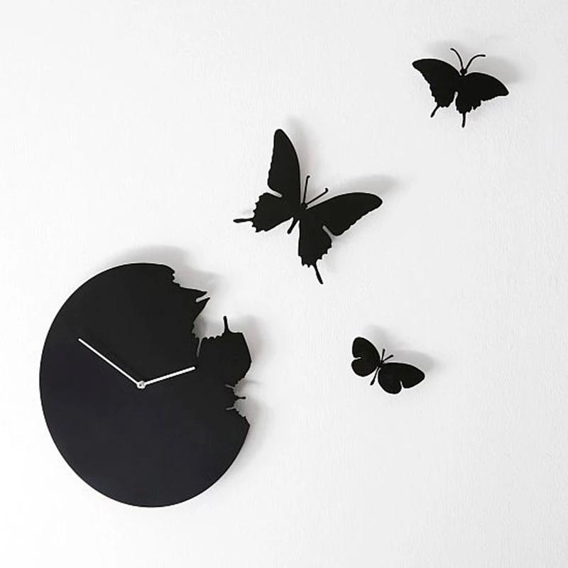 Butterfly koekoeksklok 392 clock - Black