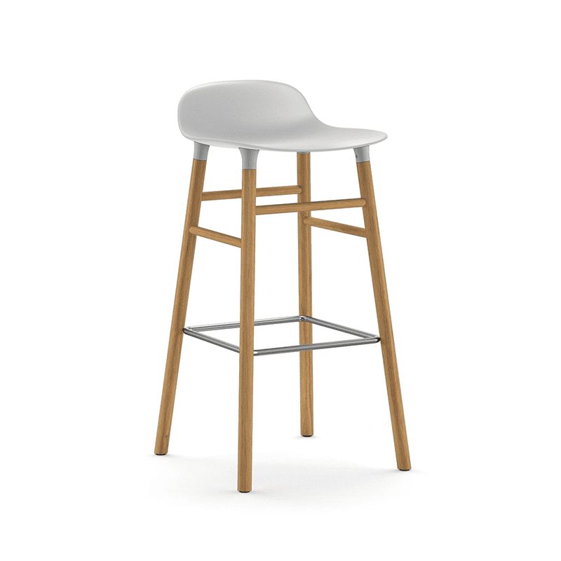 Form Barstool 75 cm White/Oak