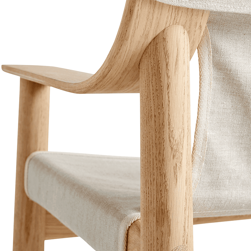 Bernard fauteuil - Canvas: Raw / Frame: Oak