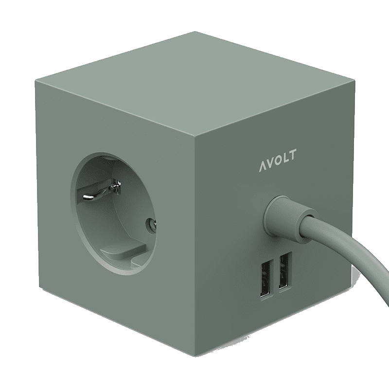 Square 1 USB & Magnet - Oak Green