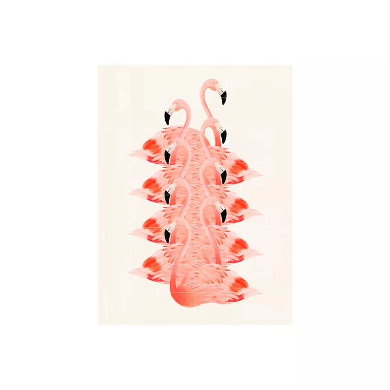Piled flamingos - large