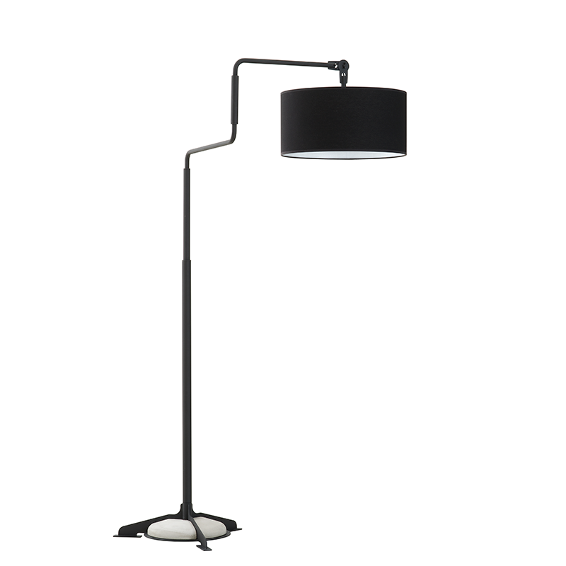 Swivel vloerlamp - Black/ black