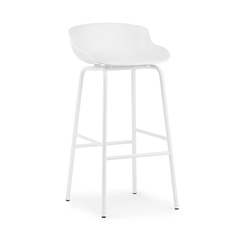 Hyg Barstool 75 cm White/Steel White