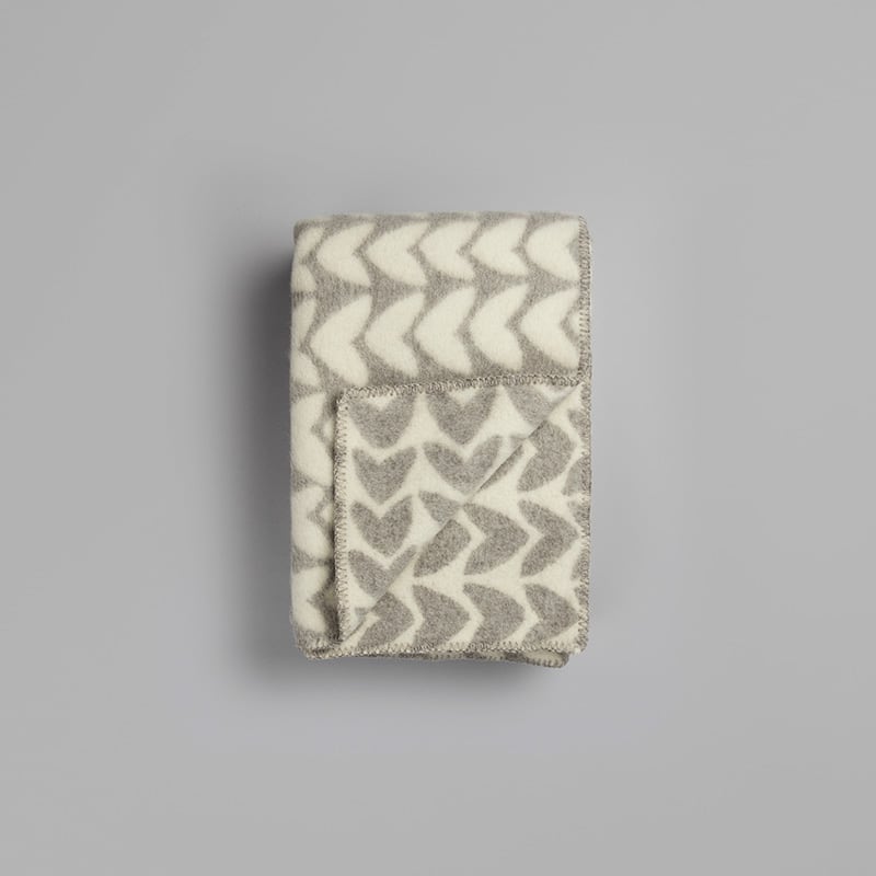 Aker large throw - Light grey/natural