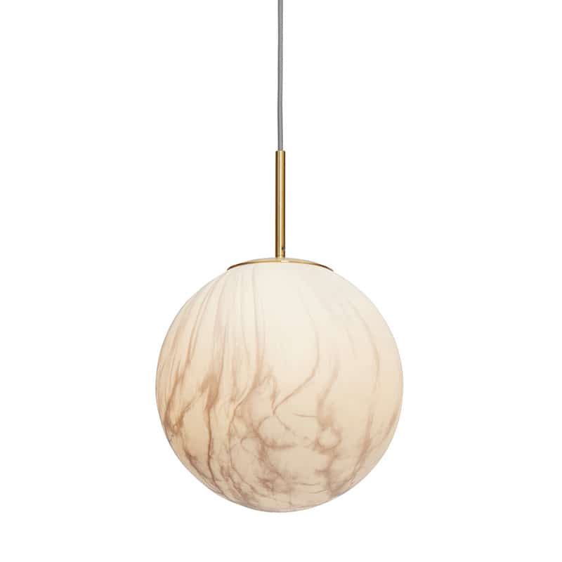 Goederen handboeien Afscheiden It's About RoMi Hanglamp Carrara bol, wit/goud, L | Combo Design