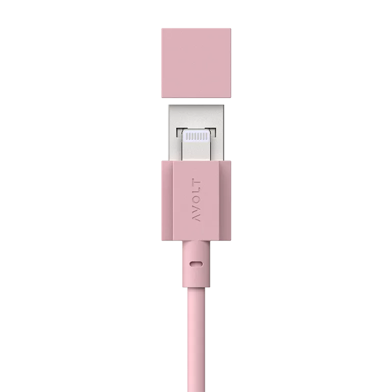 Cable 1 (USB A to lightning) - Old Pink