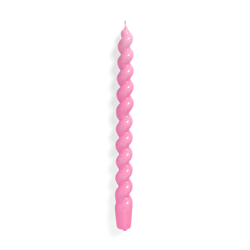 Candle Spiral Long - Dark pink