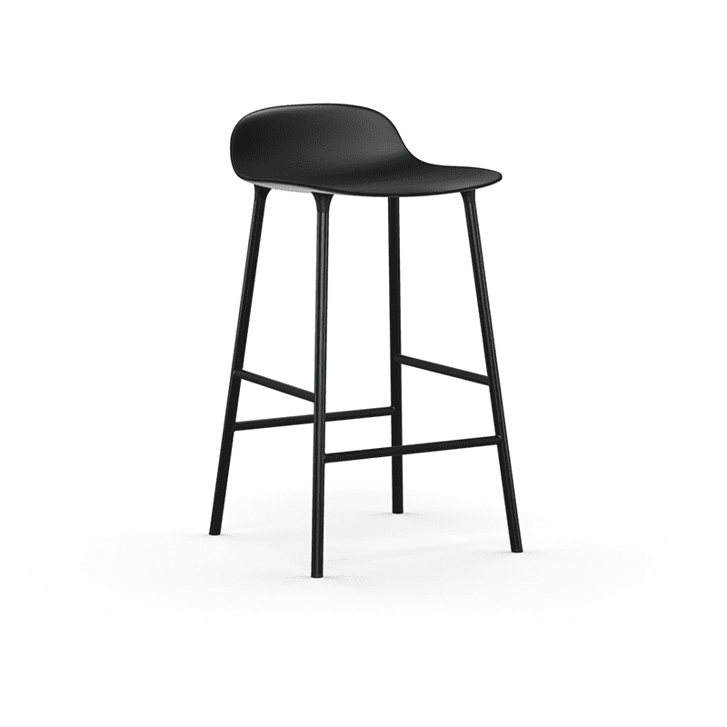 Form Barstool 65 cm Black/Black