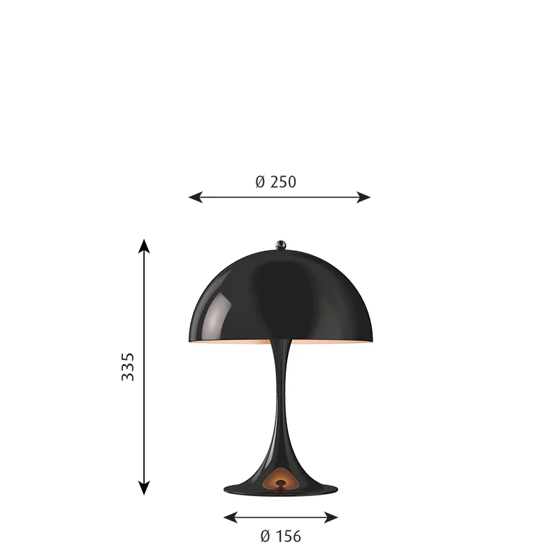 Panthella Mini tafellamp - Zwart