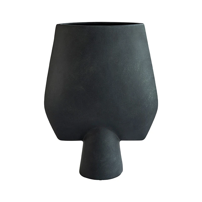Sphere Vase Square  Hexa - Black