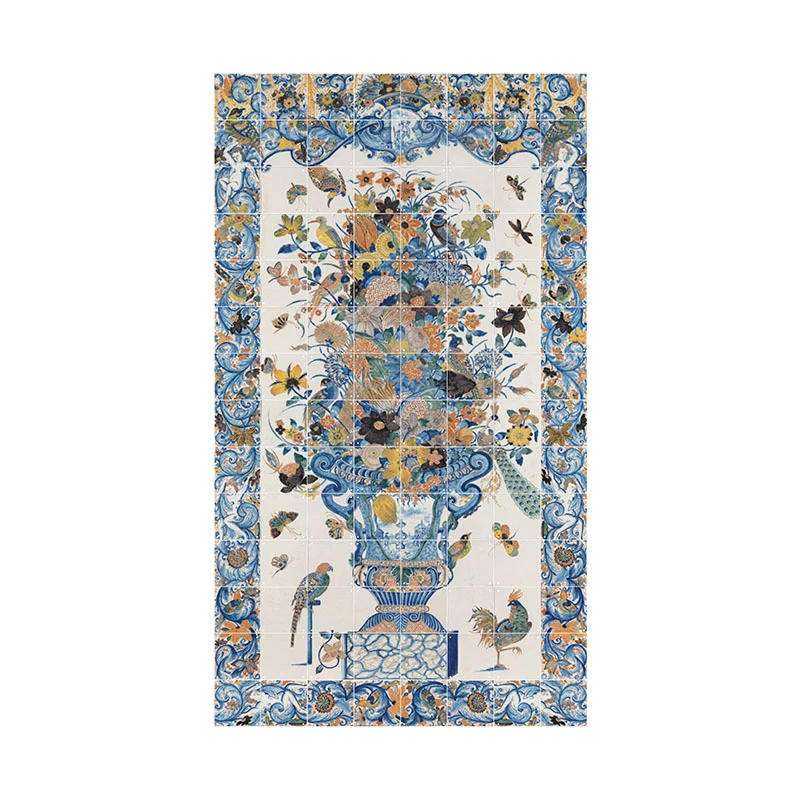Tile Panel with Flowers
