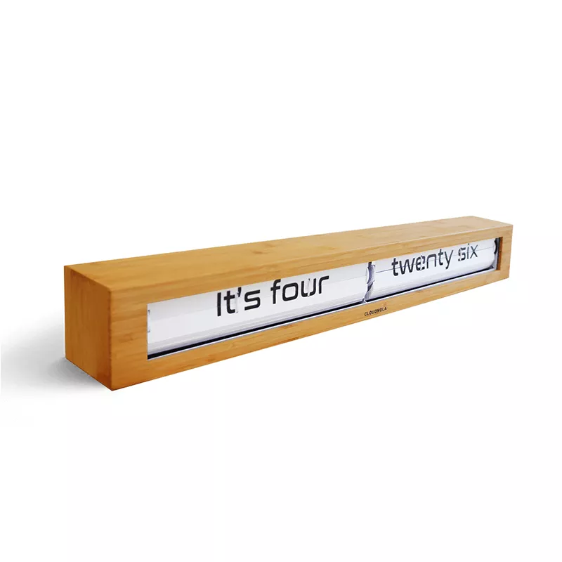 Texttime bamboo flip klok Texttime bamboo flip klok