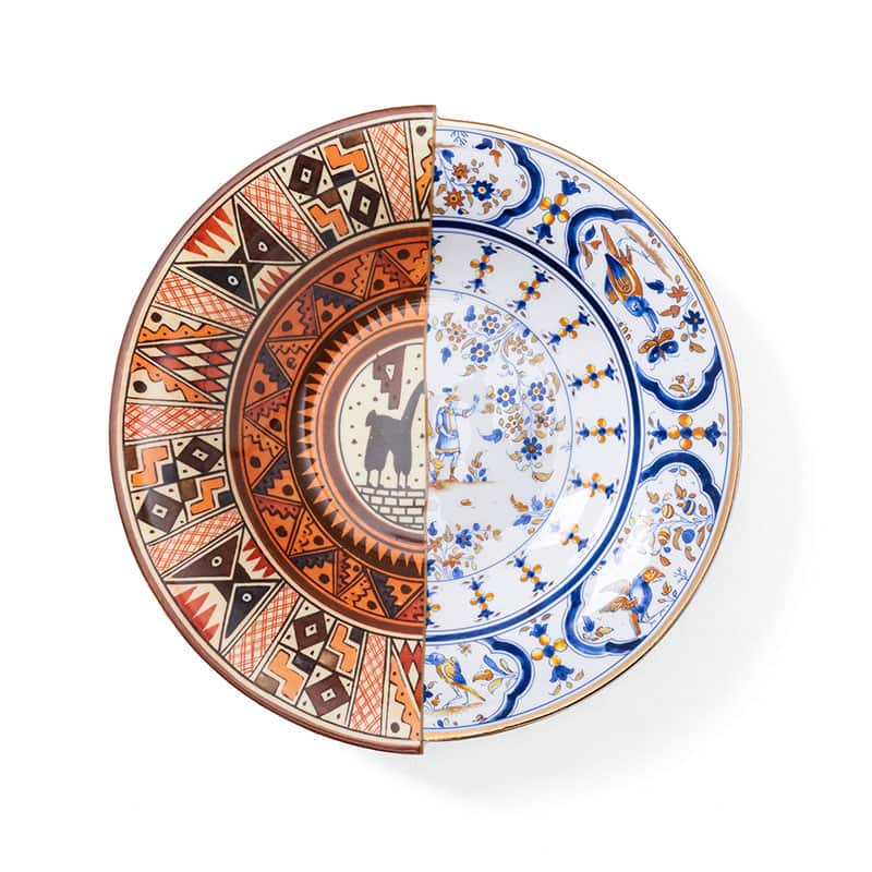 Bowl plate in porcelain hybrid - Tula