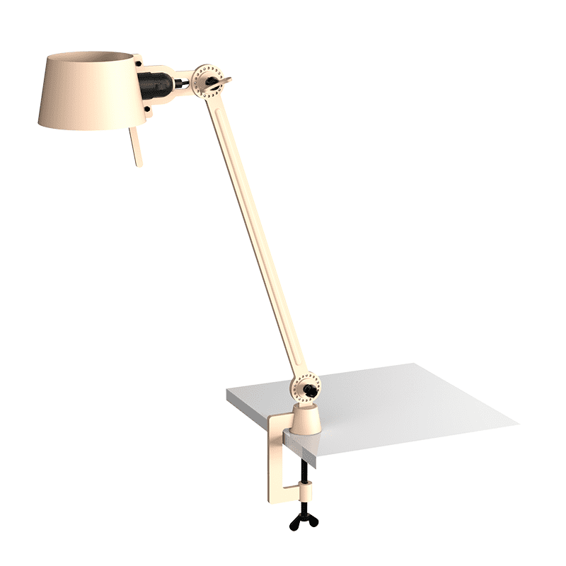Bolt bureaulamp 1arm clamp - Lightning white