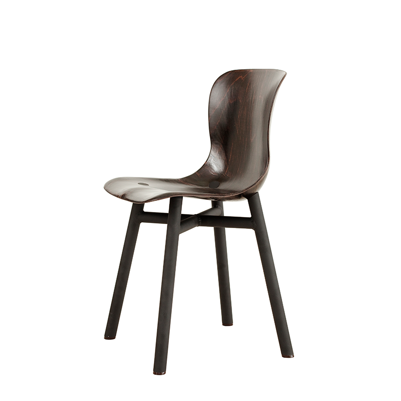 Wendela chair - Black frame, dark seat