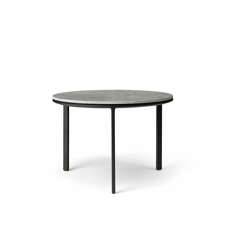 Vipp 423 coffee table, 60 Marble - Bight grey