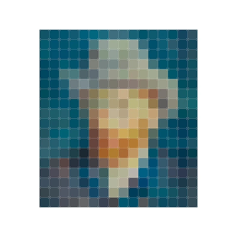 Van Gogh petrol pixel - extra large