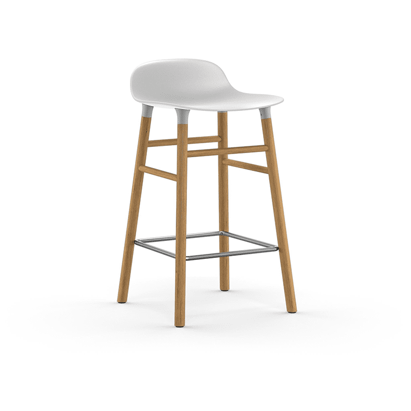 Form Barstool 65 cm White/Oak