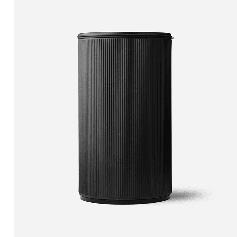 Vipp 19 Open top bin, black with black lid