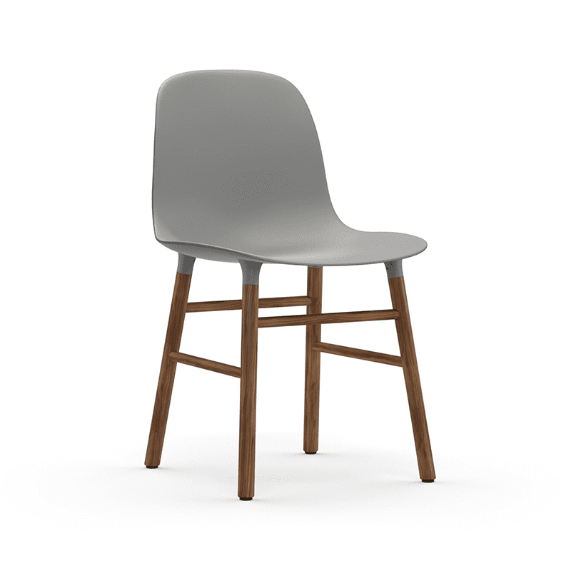 Form Chair Grey/Walnut