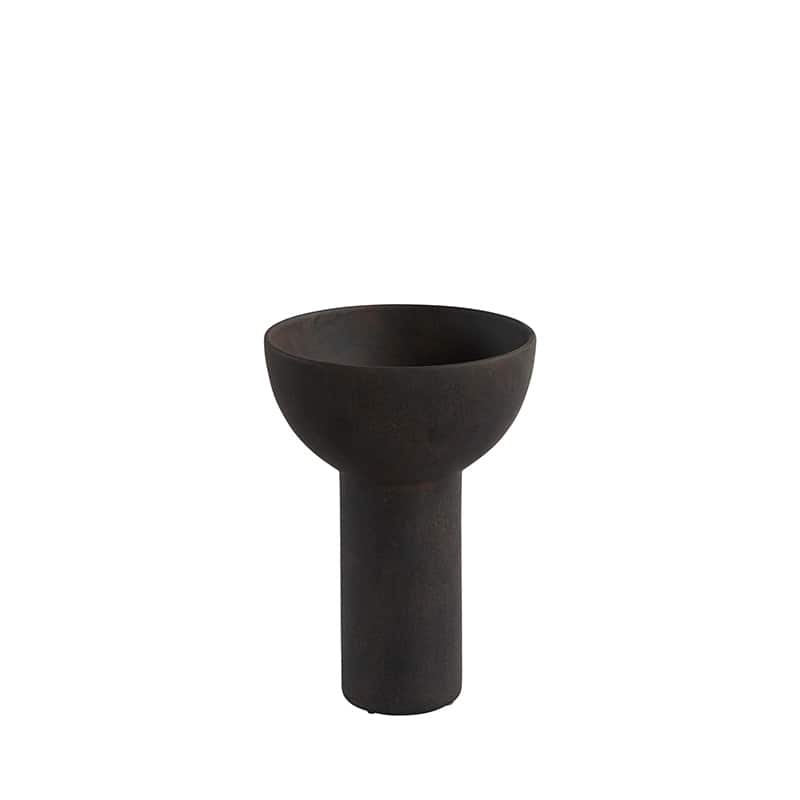 Block Vase medio - Coffee
