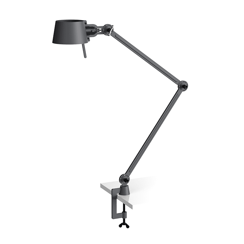 Bolt bureaulamp 2arm clamp - Midnight grey
