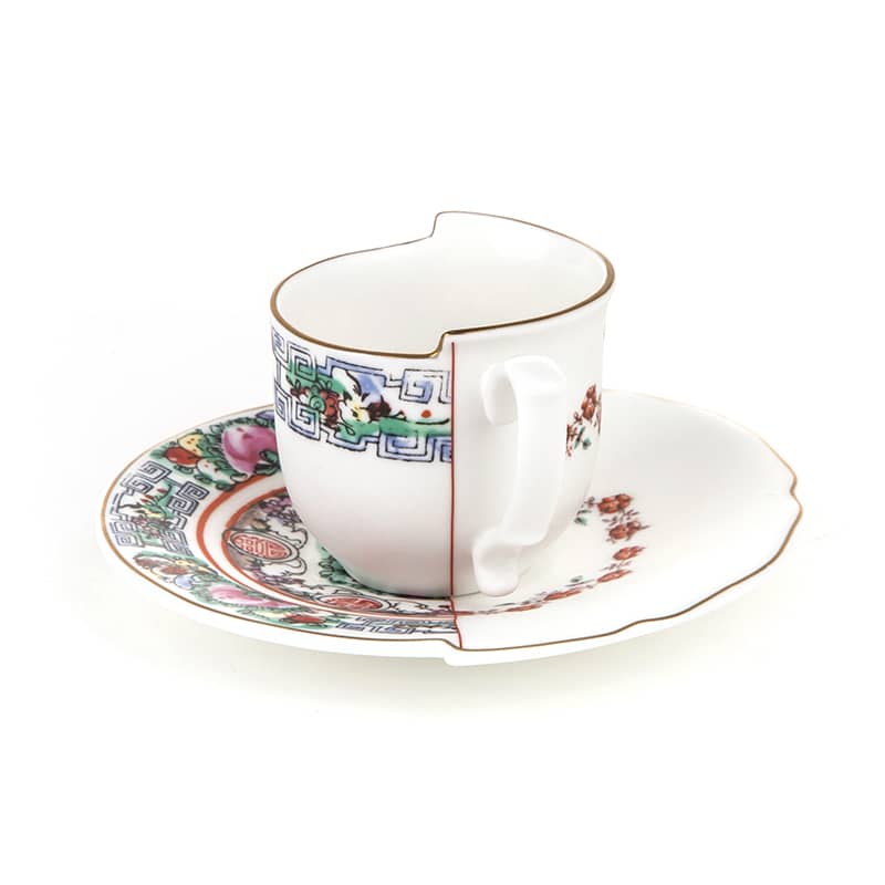 Hybrid-tamara coffe' cup with saucer in porcelain