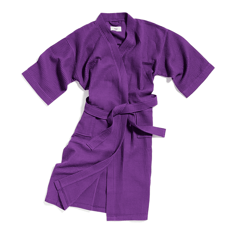 Waffle Bathrobe - Vibrant purple