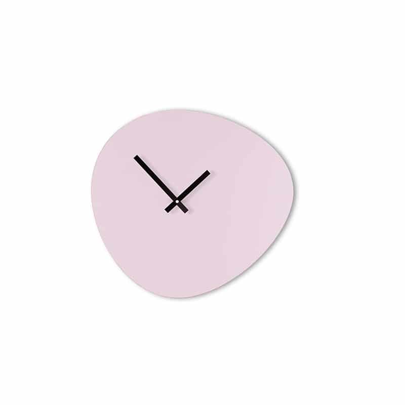 Wall clock pebble - Soft lilac/deep black