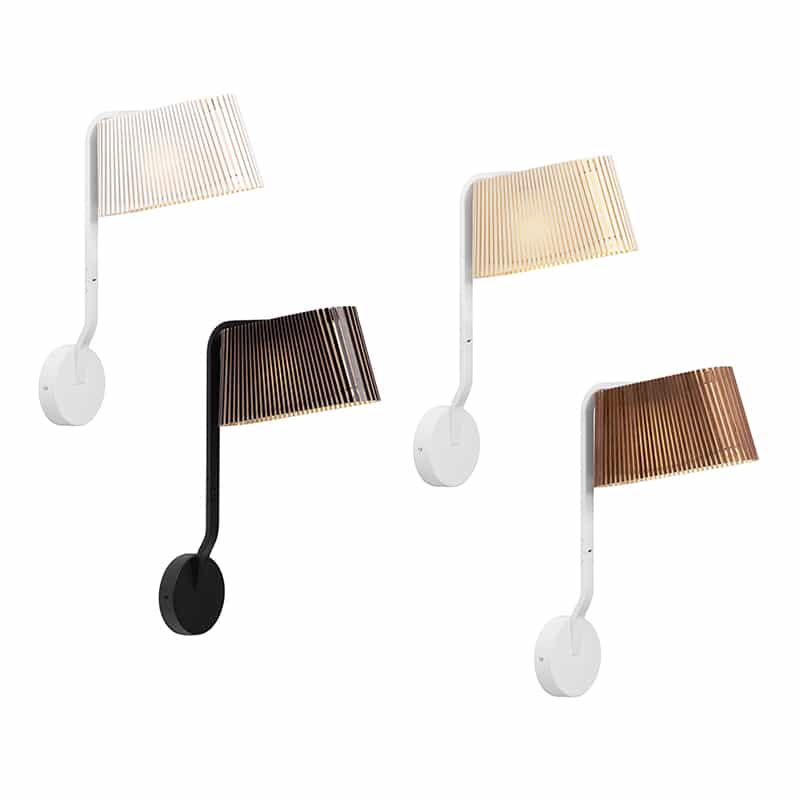 Owalo 7030 wandlamp - Walnut