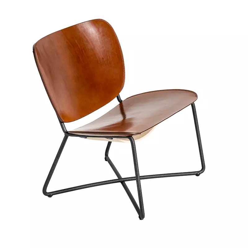 Miller lounge chair - Cognac seat/black frame