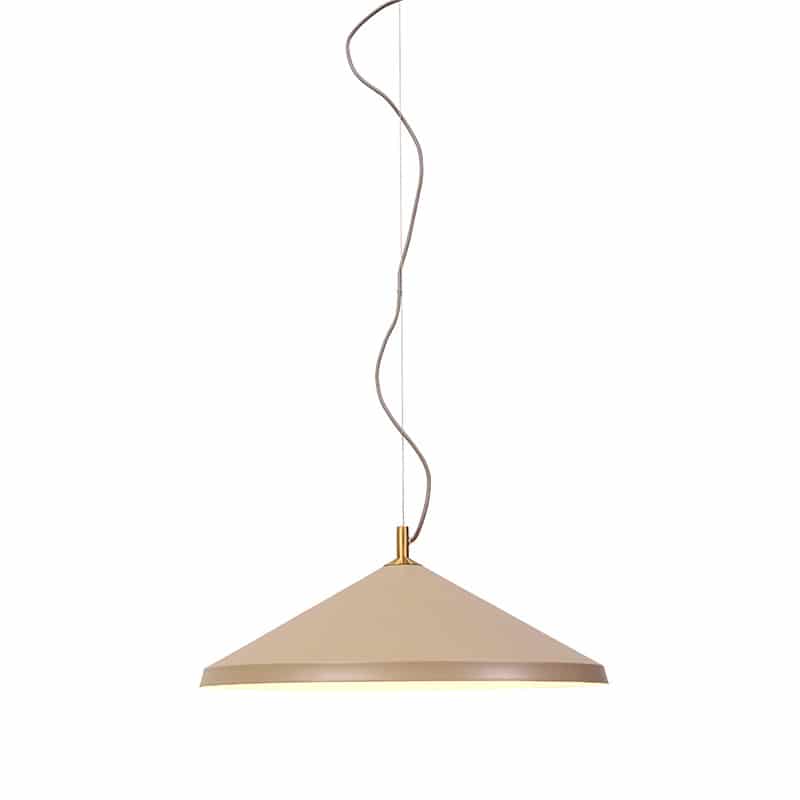 Hanglamp aluminum/messing Montreux dia60x24cm - Zand