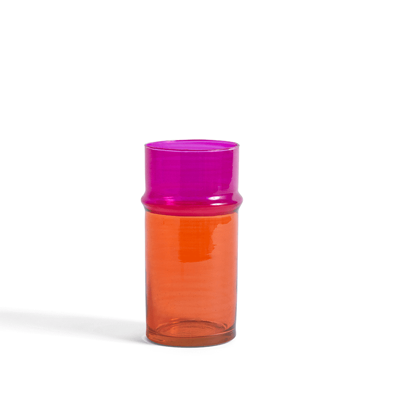 Moroccan Vase S - Orange and pink