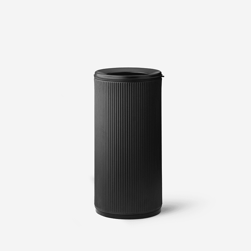 Vipp 18 Open top bin, black with black lid