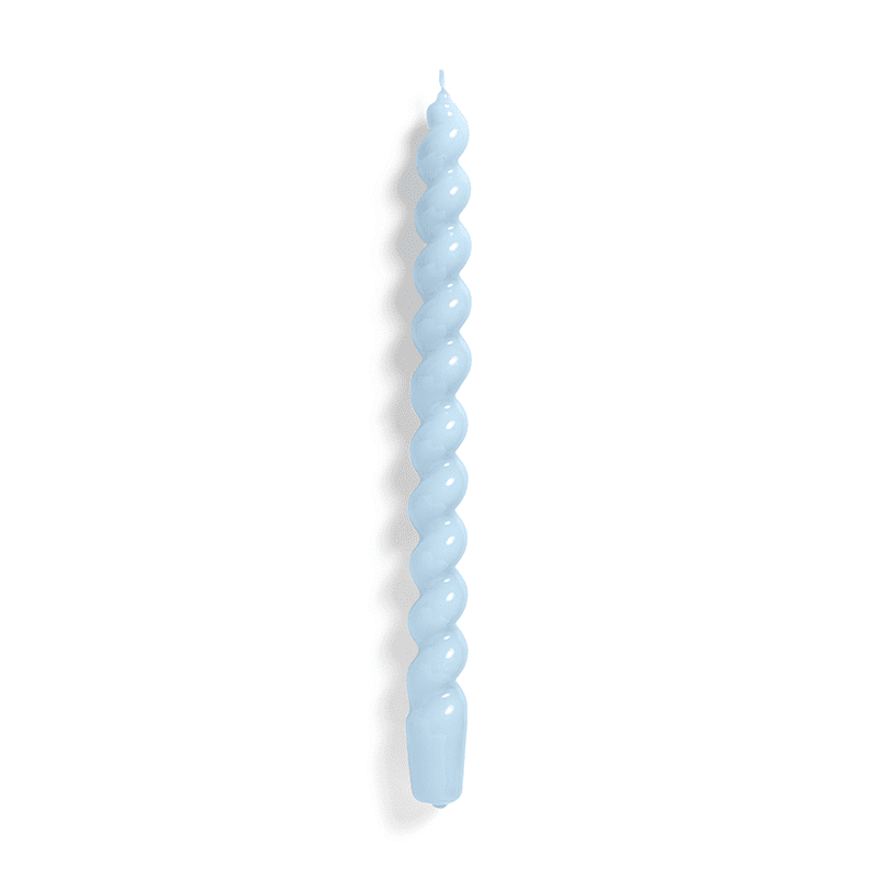 Candle Spiral Long - Light blue