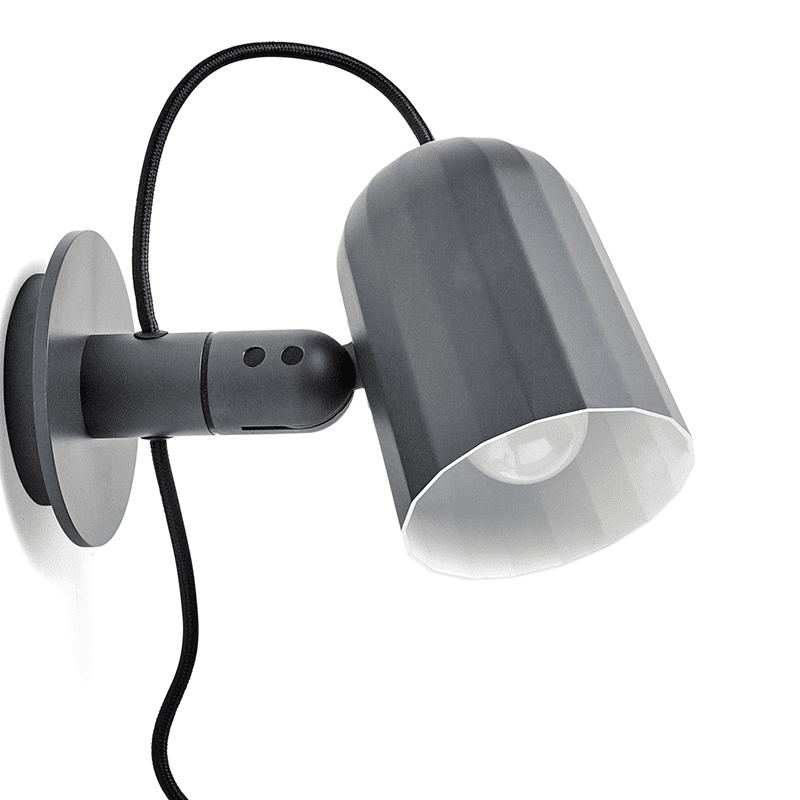 Noc wall button lamp - Dark grey