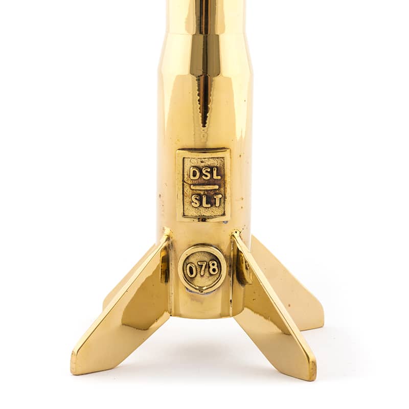 Brass candle holder cosmic diner-hard rocket#1 Brass candle holder cosmic diner-hard rocket#1
