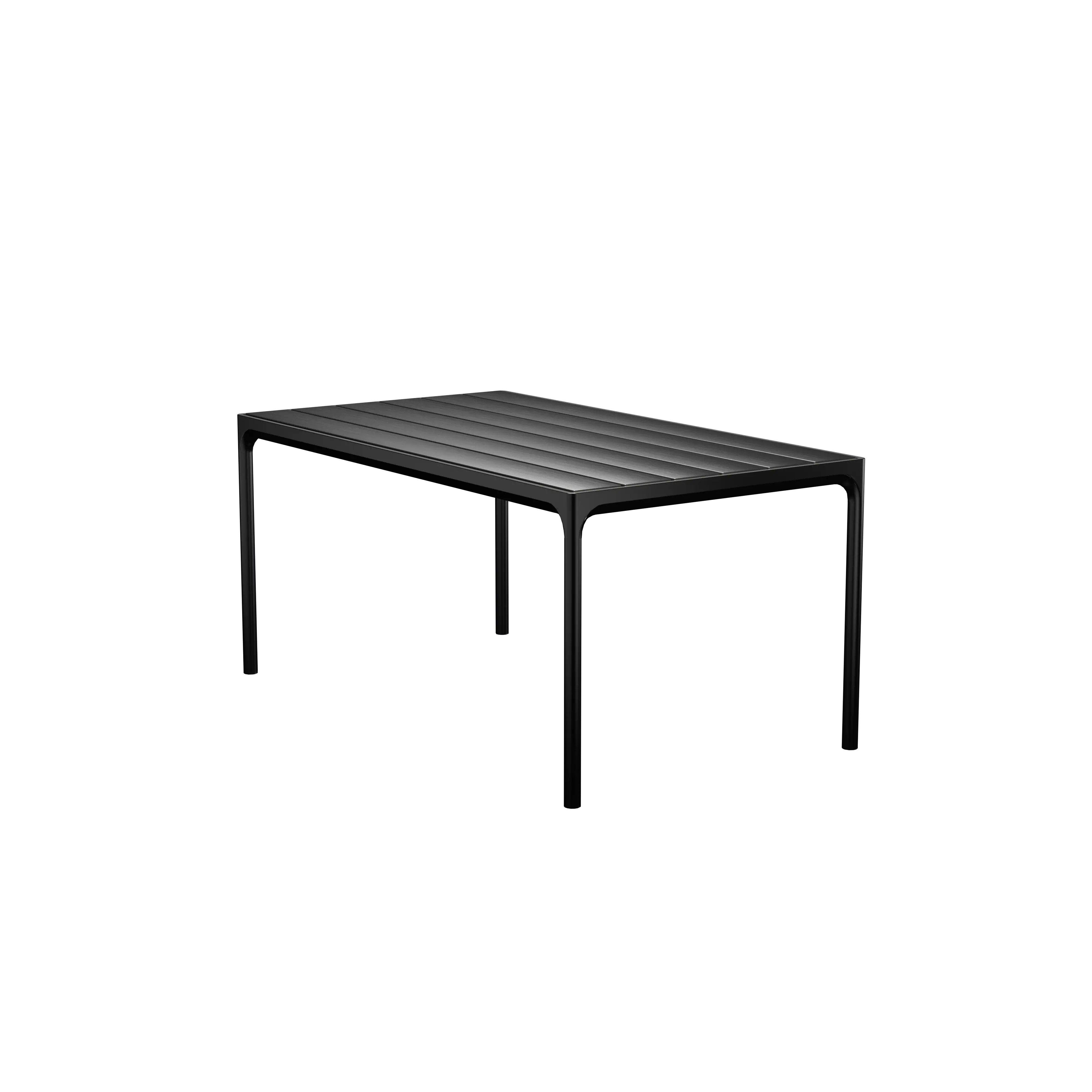 Set Four dining table black 90 x 160 + 4 Reclips chair black