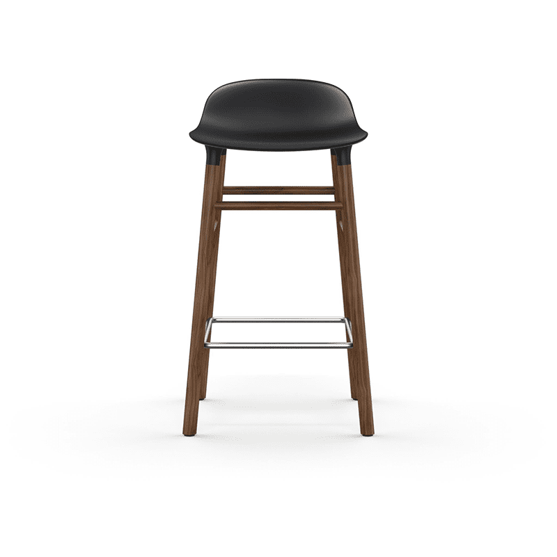 Form Barstool 65 cm Black/Walnut