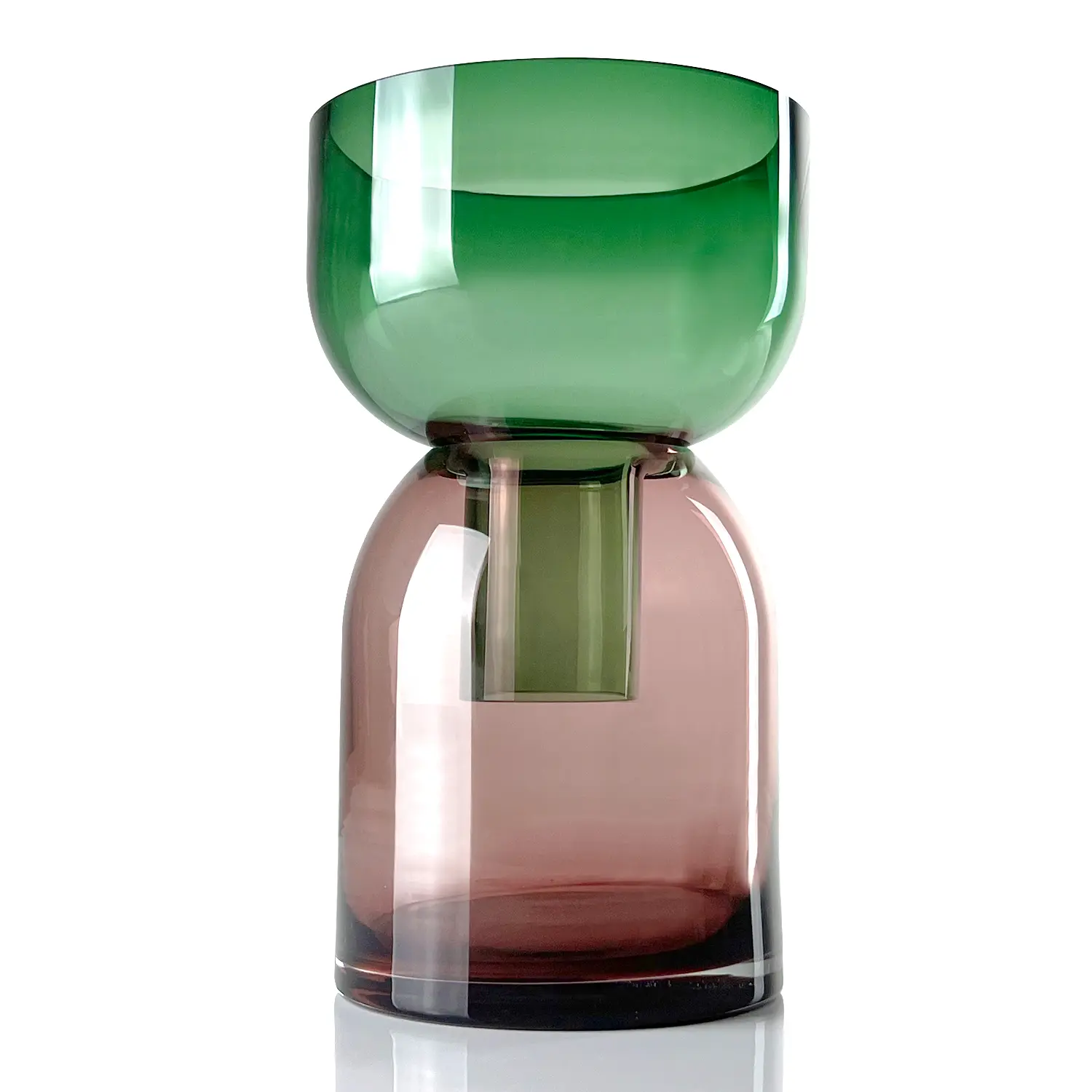 Flip Vase Green and Pink - Large